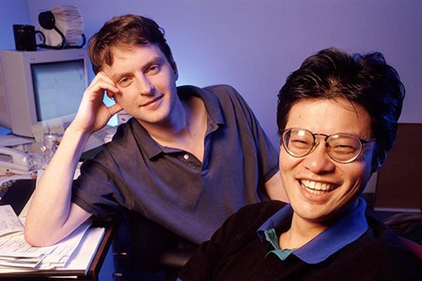 ▲楊致遠與創業伙伴大衛·費羅(DavidFilo)