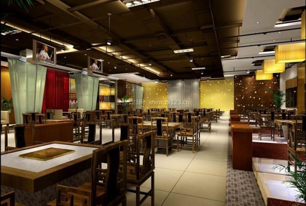 餐飲連鎖店裝修使用黑白設計時尚效果如何？（組圖）_安徽三鼎建筑裝飾工程有限公司